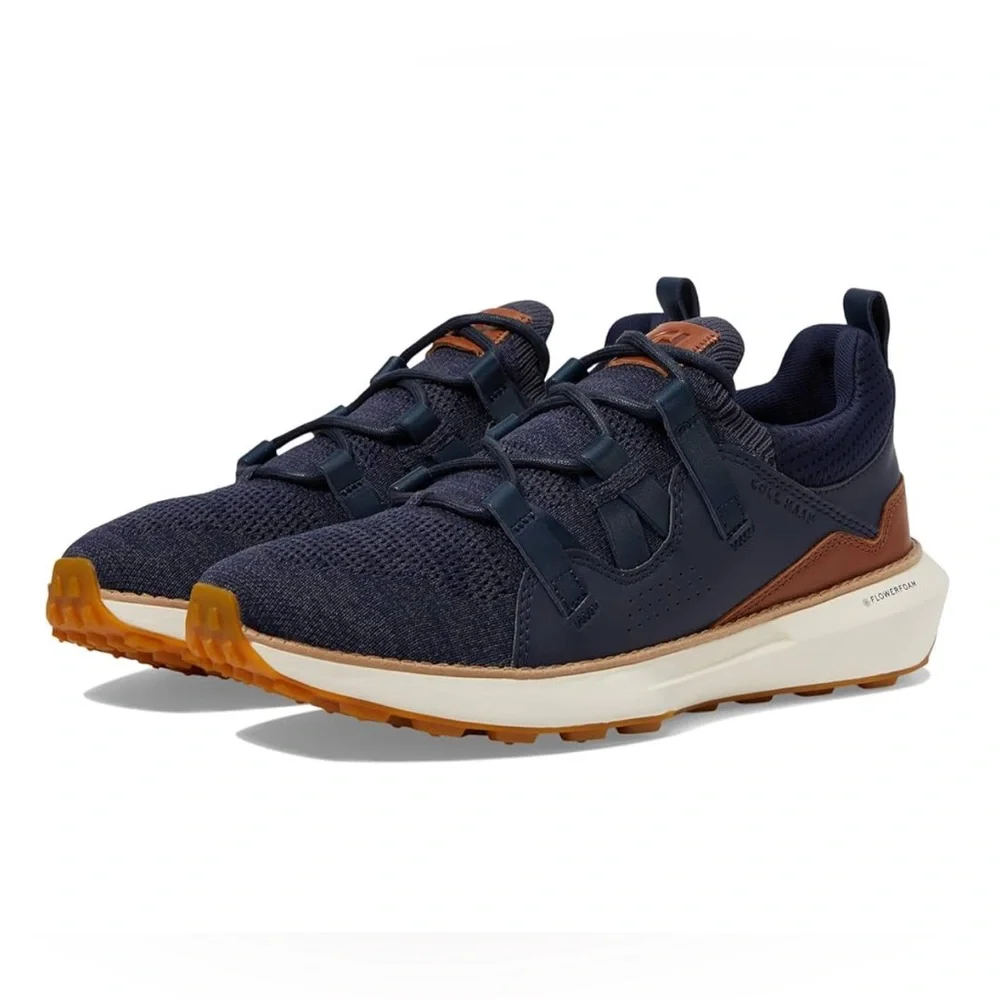 Cole Haan Men’s Grand Motion Woven Stitchlite 2 Navy Tan Ivory Sz 11.5M - Picture 1 of 12